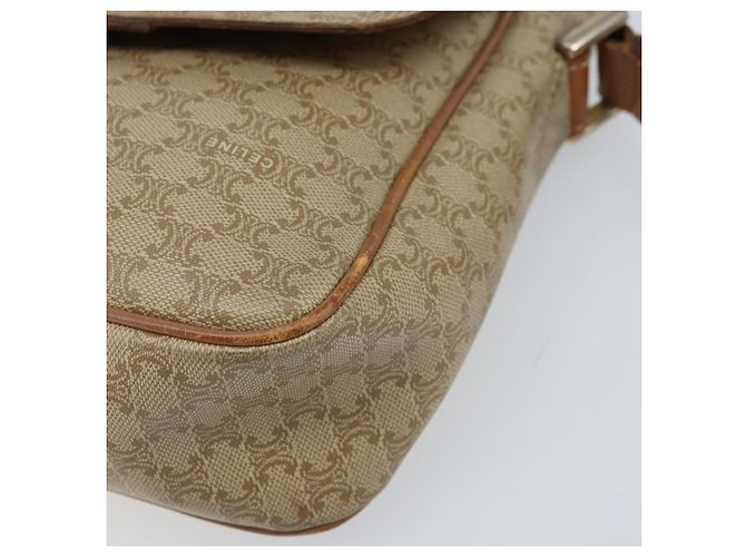 Céline Borsa a Spalla in Tela Macadam CELINE PVC Beige Oro Auth ARZ209 D'oro - vista 10