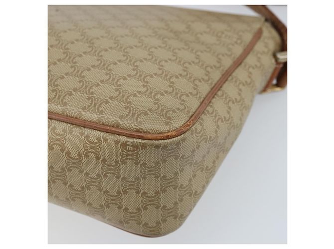 Céline Borsa a Spalla in Tela Macadam CELINE PVC Beige Oro Auth ARZ209 D'oro - vista 12