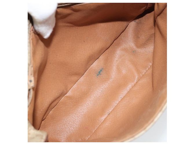 Céline Borsa a Spalla in Tela Macadam CELINE PVC Beige Oro Auth ARZ209 D'oro - vista 17