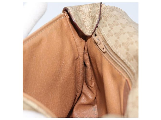 Céline Borsa a Spalla in Tela Macadam CELINE PVC Beige Oro Auth ARZ209 D'oro - vista 19