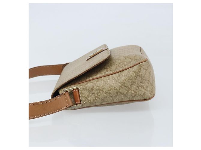 Céline Borsa a Spalla in Tela Macadam CELINE PVC Beige Oro Auth ARZ209 D'oro - vista 5