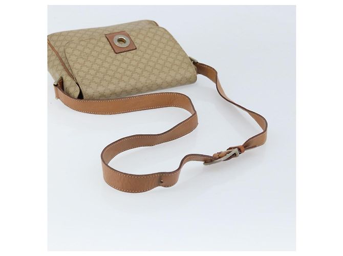 Céline Borsa a Spalla in Tela Macadam CELINE PVC Beige Oro Auth ARZ209 D'oro - vista 7