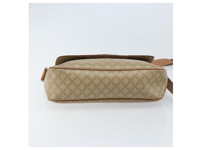 Céline Borsa a Spalla in Tela Macadam CELINE PVC Beige Oro Auth ARZ209 D'oro - vista 9