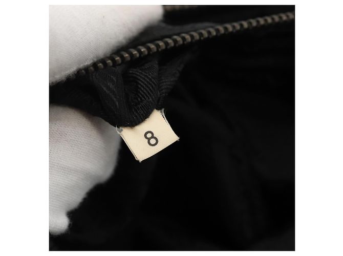 Borsa a Spalla PRADA in Nylon Pelle Nera Argento Autentica 172902 Nero - vista 24