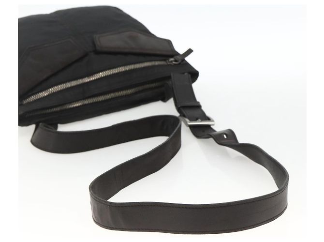 Borsa a Spalla PRADA in Nylon Pelle Nera Argento Autentica 172902 Nero - vista 7