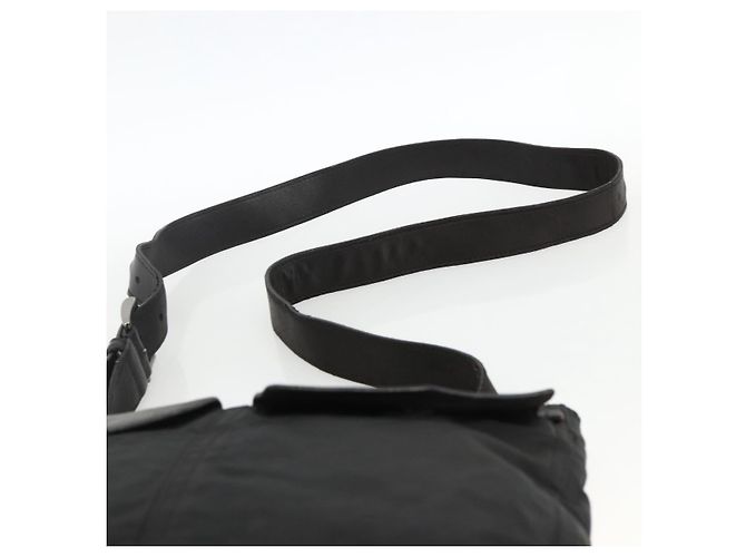 Borsa a Spalla PRADA in Nylon Pelle Nera Argento Autentica 172902 Nero - vista 8