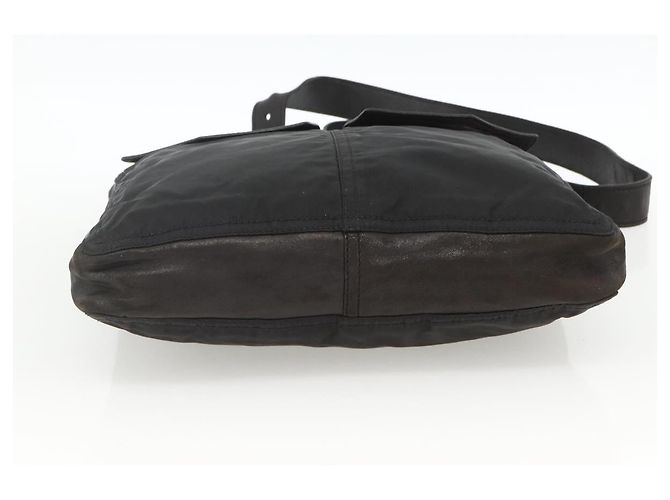 Borsa a Spalla PRADA in Nylon Pelle Nera Argento Autentica 172902 Nero - vista 9