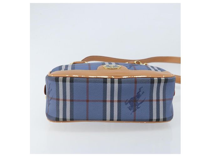Borsa Burberrys Nova Check in pelle PVC 2 in 1 blu oro Auth 172484 D'oro - vista 11