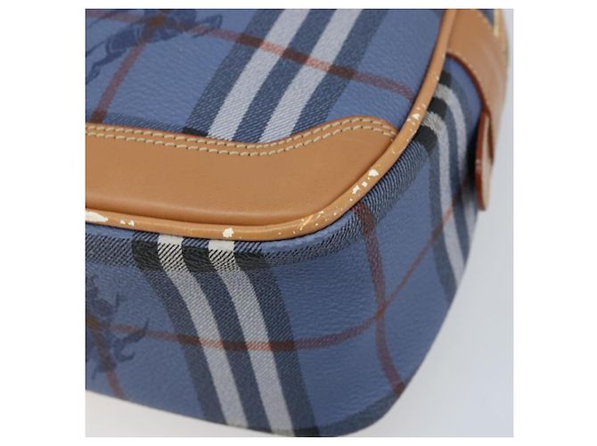 Borsa Burberrys Nova Check in pelle PVC 2 in 1 blu oro Auth 172484 D'oro - vista 12