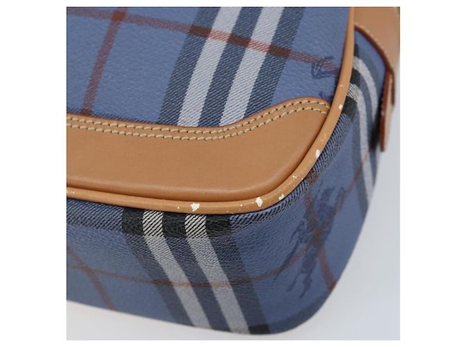 Borsa Burberrys Nova Check in pelle PVC 2 in 1 blu oro Auth 172484 D'oro - vista 14