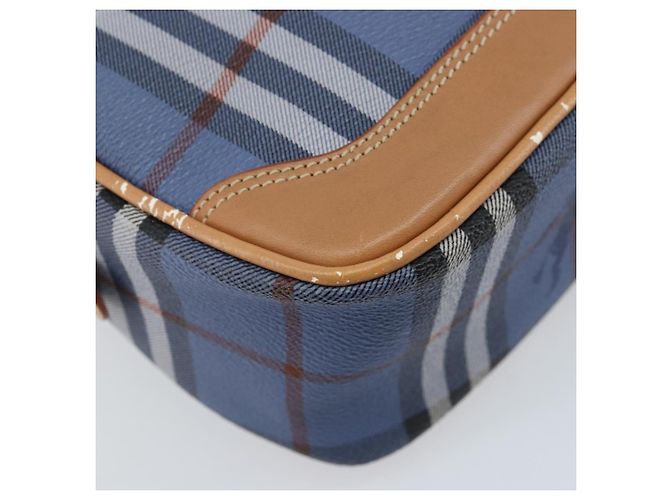 Borsa Burberrys Nova Check in pelle PVC 2 in 1 blu oro Auth 172484 D'oro - vista 15