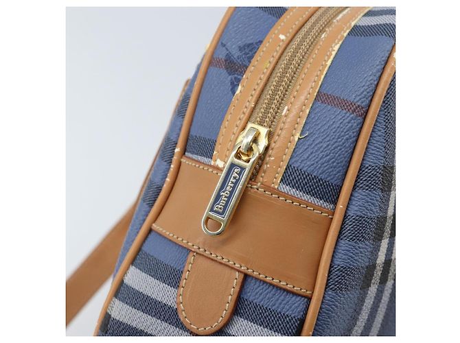 Borsa Burberrys Nova Check in pelle PVC 2 in 1 blu oro Auth 172484 D'oro - vista 17
