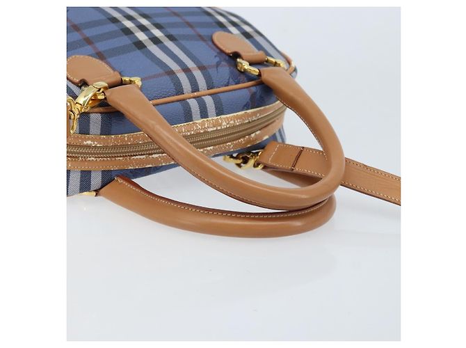 Borsa Burberrys Nova Check in pelle PVC 2 in 1 blu oro Auth 172484 D'oro - vista 7