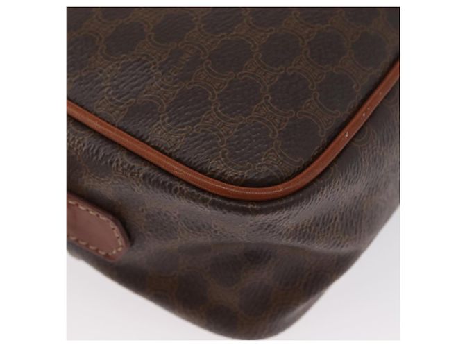 Céline Borsa a mano in tela Macadam CELINE in pelle PVC 2 in 1 marrone oro Auth ki6521 D'oro - vista 14