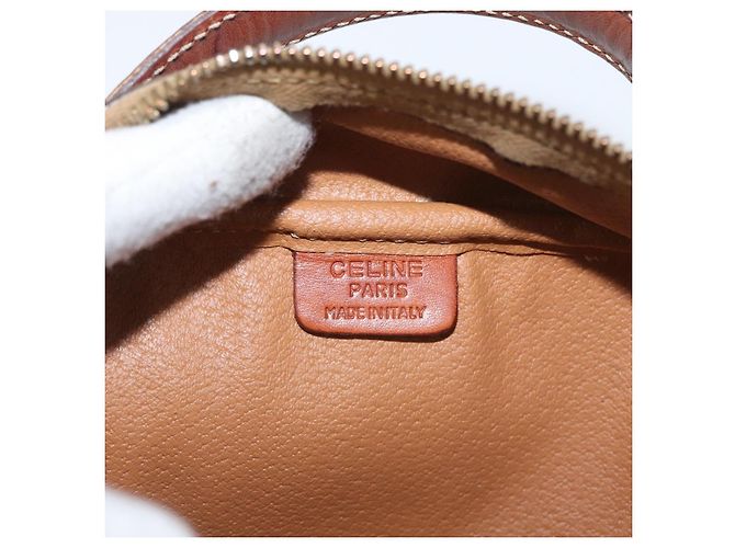 Céline Borsa a mano in tela Macadam CELINE in pelle PVC 2 in 1 marrone oro Auth ki6521 D'oro - vista 17
