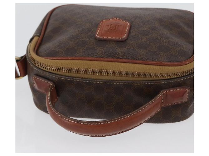 Céline Borsa a mano in tela Macadam CELINE in pelle PVC 2 in 1 marrone oro Auth ki6521 D'oro - vista 6