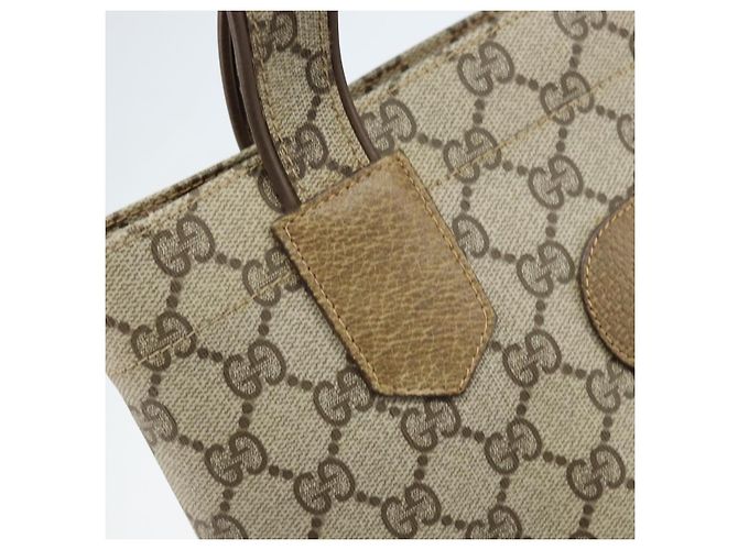 GUCCI GG Supreme Tote Bag PVC Beige Gold Auth gh1804 Golden - view 15