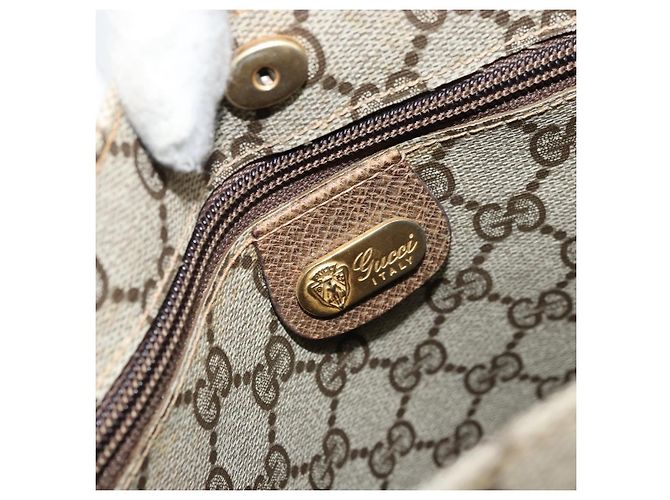 GUCCI GG Supreme Tote Bag PVC Beige Gold Auth gh1804 Golden - view 17