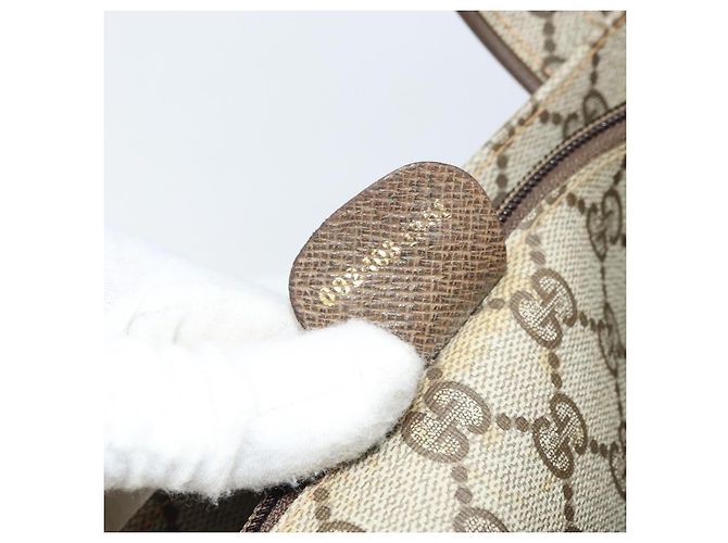 GUCCI GG Supreme Tote Bag PVC Beige Gold Auth gh1804 Golden - view 24