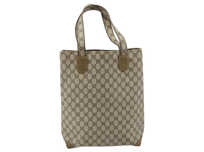 GUCCI GG Supreme Tote Bag PVC Beige Gold Auth gh1804 Golden - view 3