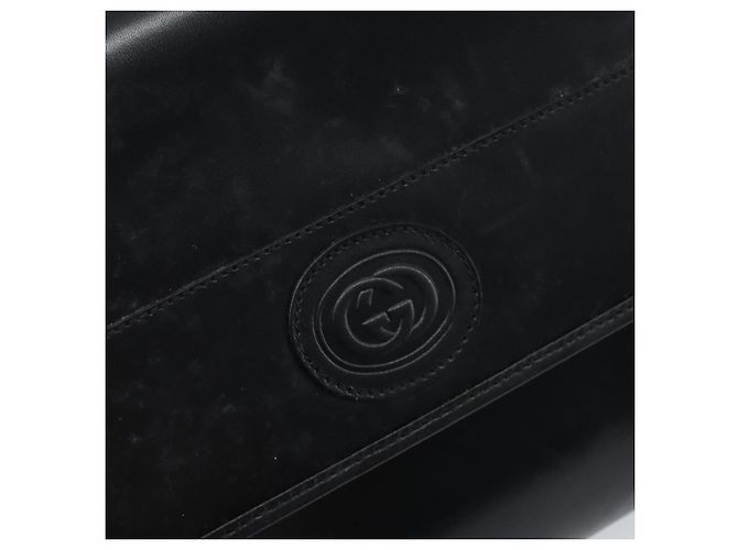 Gucci Borsa a Spalla in Pelle Nera e Oro Auth ka2682 Nero D'oro - vista 15