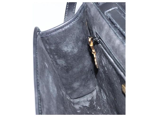 Gucci Borsa a Spalla in Pelle Nera e Oro Auth ka2682 Nero D'oro - vista 20