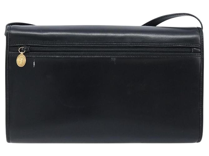 Gucci Borsa a Spalla in Pelle Nera e Oro Auth ka2682 Nero D'oro - vista 3