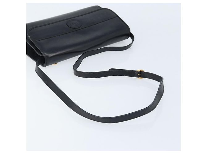 Gucci Borsa a Spalla in Pelle Nera e Oro Auth ka2682 Nero D'oro - vista 7