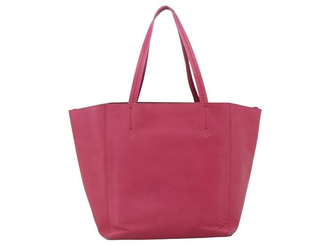 Céline Borsa tote Cabas Phantom in pelle rosa e oro Auth 172899 D'oro - vista 3