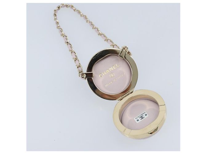 CHANEL Charm per Borsa Matelassé Pelle di Pecora Rosa Oro CC Auth 166255SM D'oro - vista 17