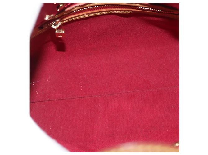 LOUIS VUITTON Borsa a Mano Monogram Vernis Reade PM Pomme D'amour M91990 Auth LNZ195 Rosso - vista 11