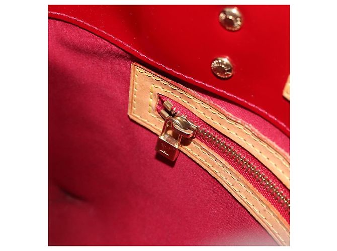 LOUIS VUITTON Borsa a Mano Monogram Vernis Reade PM Pomme D'amour M91990 Auth LNZ195 Rosso - vista 20