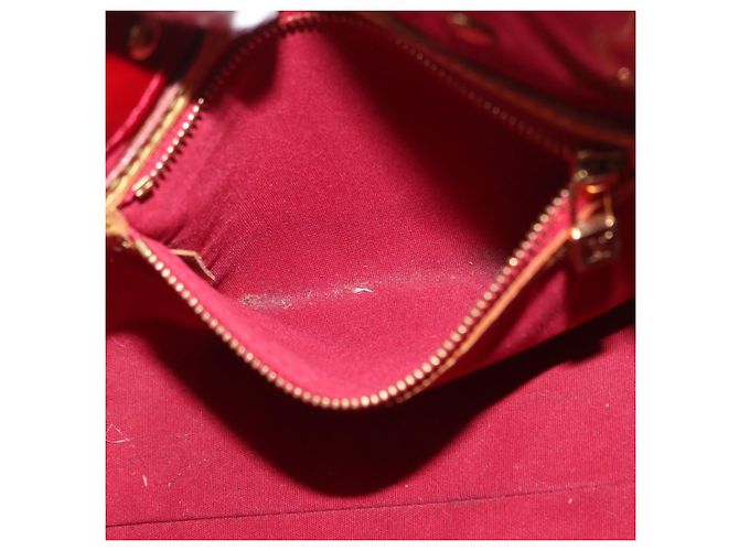 LOUIS VUITTON Borsa a Mano Monogram Vernis Reade PM Pomme D'amour M91990 Auth LNZ195 Rosso - vista 21