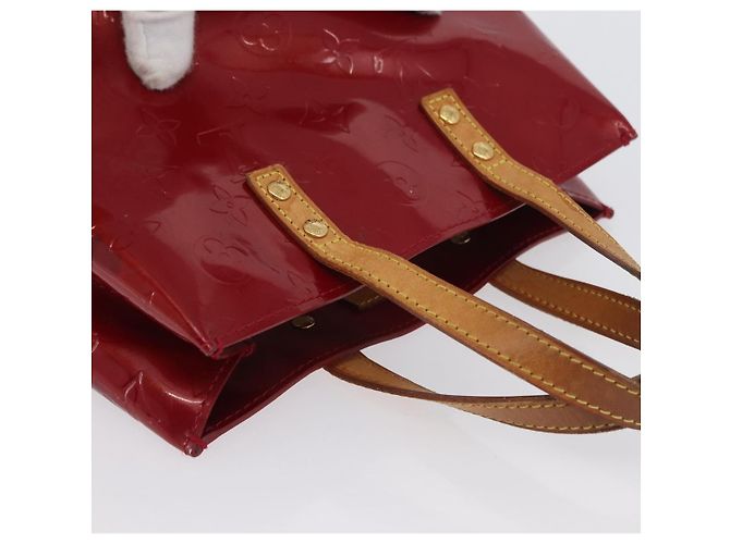 LOUIS VUITTON Borsa a Mano Monogram Vernis Reade PM Pomme D'amour M91990 Auth LNZ195 Rosso - vista 6