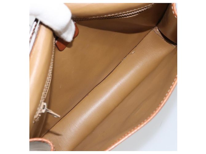 Céline Borsa a Spalla in Tela Macadam CELINE PVC Beige Oro Auth ARZ236 D'oro - vista 17