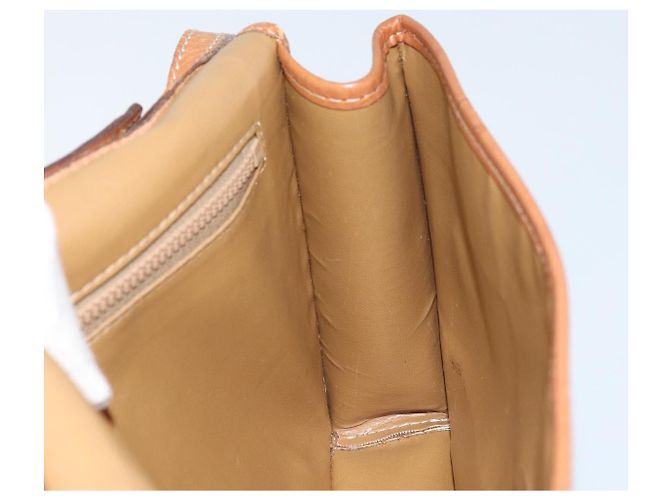 Céline Borsa a Spalla in Tela Macadam CELINE PVC Beige Oro Auth ARZ236 D'oro - vista 18