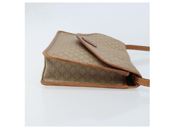 Céline Borsa a Spalla in Tela Macadam CELINE PVC Beige Oro Auth ARZ236 D'oro - vista 4