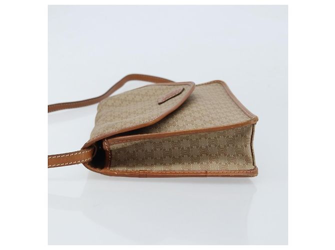 Céline Borsa a Spalla in Tela Macadam CELINE PVC Beige Oro Auth ARZ236 D'oro - vista 5