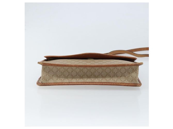 Céline Borsa a Spalla in Tela Macadam CELINE PVC Beige Oro Auth ARZ236 D'oro - vista 9