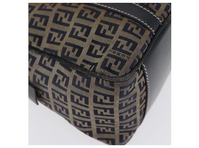 FENDI Zucchino Canvas Handtasche Navy Silber Authentisch LNZ529 Marineblau - Ansicht 10