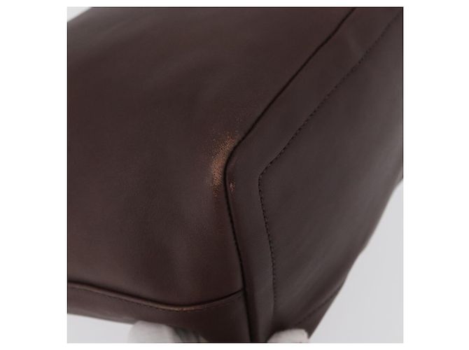 Coach Borsa a Spalla in Pelle Marrone Oro Auth 172666 D'oro - vista 12