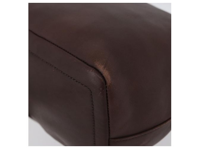 Coach Borsa a Spalla in Pelle Marrone Oro Auth 172666 D'oro - vista 13