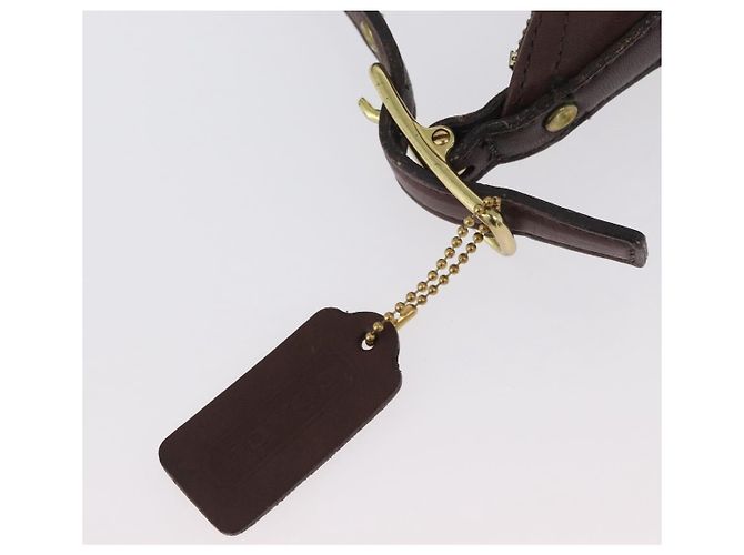 Coach Borsa a Spalla in Pelle Marrone Oro Auth 172666 D'oro - vista 14