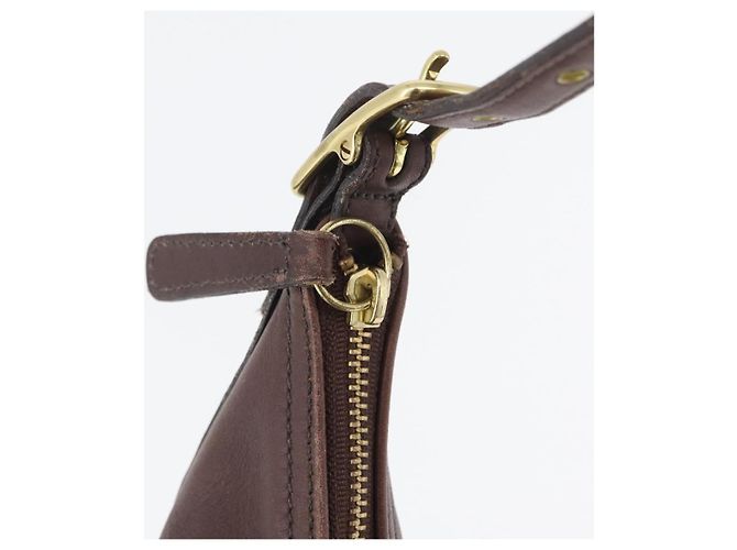 Coach Borsa a Spalla in Pelle Marrone Oro Auth 172666 D'oro - vista 15