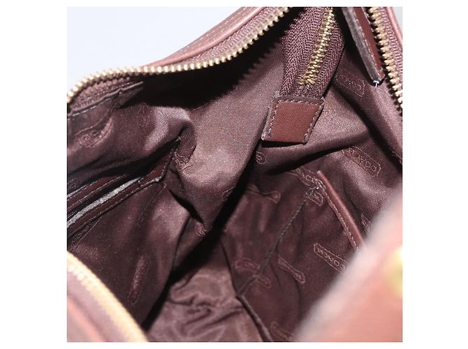 Coach Borsa a Spalla in Pelle Marrone Oro Auth 172666 D'oro - vista 18
