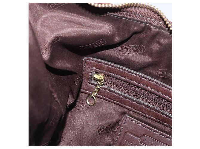 Coach Borsa a Spalla in Pelle Marrone Oro Auth 172666 D'oro - vista 20