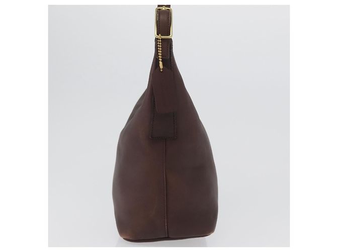 Coach Borsa a Spalla in Pelle Marrone Oro Auth 172666 D'oro - vista 4