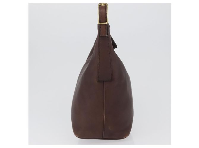 Coach Borsa a Spalla in Pelle Marrone Oro Auth 172666 D'oro - vista 5