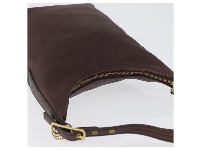 Coach Borsa a Spalla in Pelle Marrone Oro Auth 172666 D'oro - vista 6