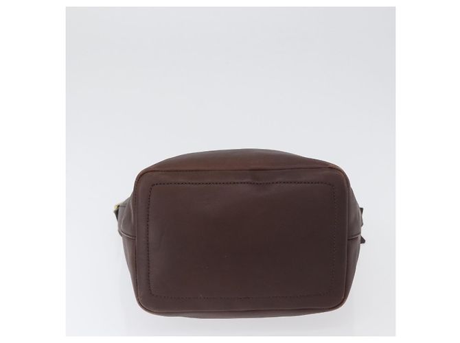 Coach Borsa a Spalla in Pelle Marrone Oro Auth 172666 D'oro - vista 9